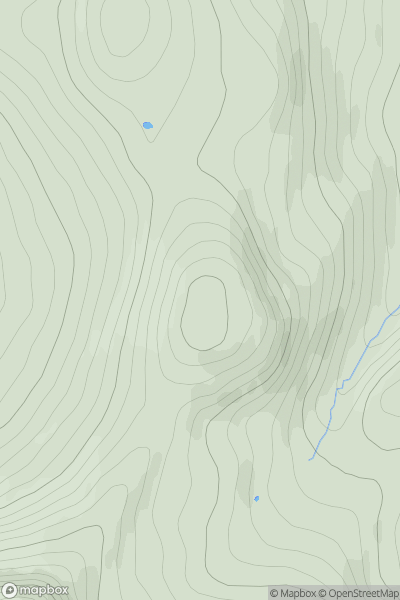 Thumbnail image for Meall Buidhe [Loch Treig to Loch Ericht] showing contour plot for surrounding peak
